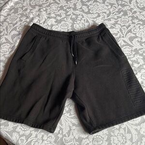Puma Black Athletic Shorts with Elastic Waistband
